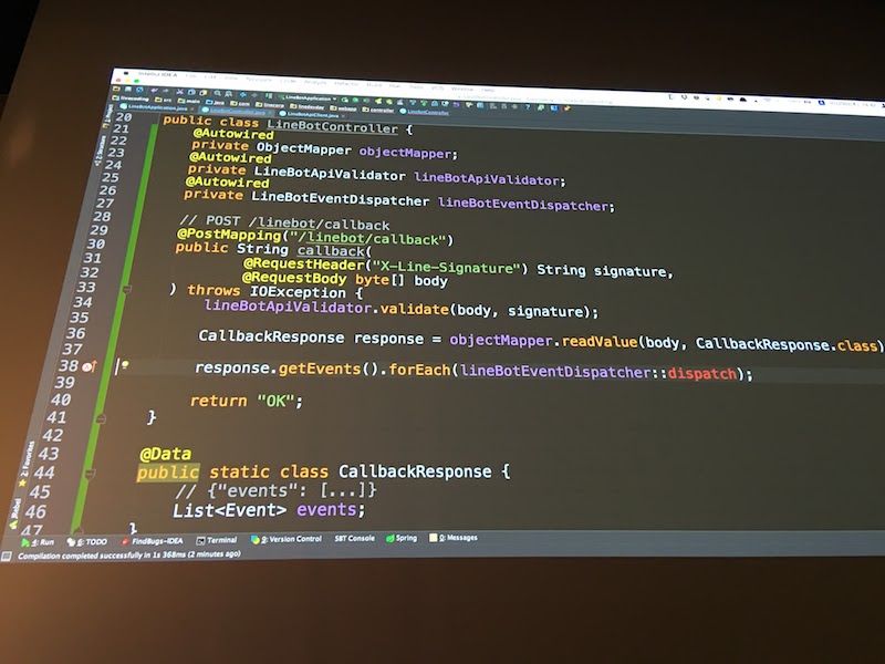 #linedevday LINE Bot Live Coding の参加レポ＠LINE DEVELOPER DAY 2016 - もぐめぽろぐ